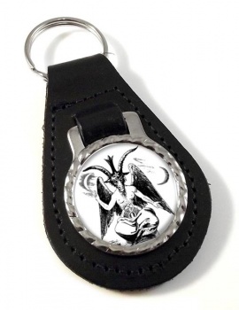 Baphomet Leather Key Fob