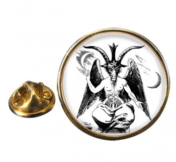 Baphomet Round Pin Badge