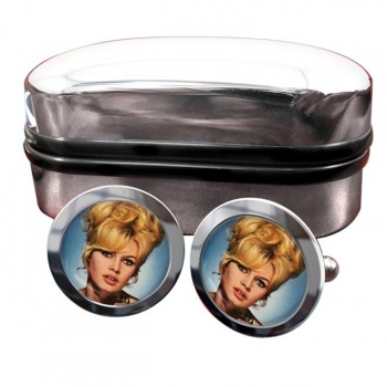 Brigitte Bardot Round Cufflinks