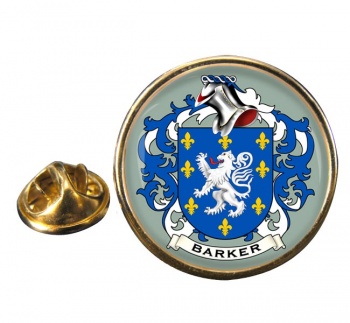Barker Coat of Arms Round Pin Badge