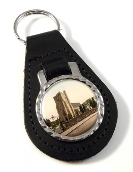 Battle Church Sussex Leather Key Fob