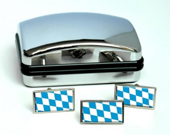 Bayern Bavaria (Germany) Flag Cufflink and Tie Pin Set