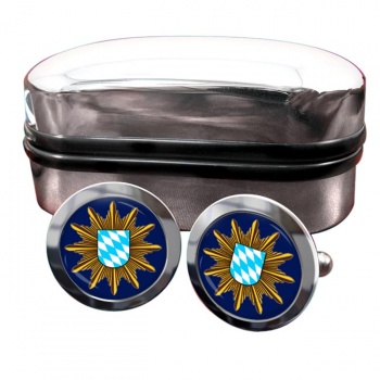 Polizei Bayern Round Cufflinks