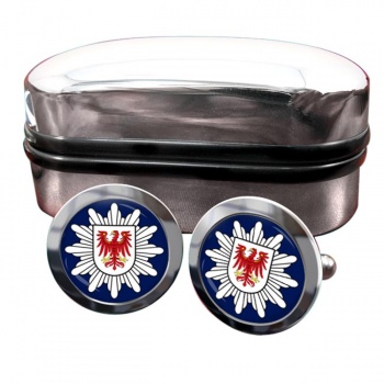 Polizei Brandenburg Round Cufflinks