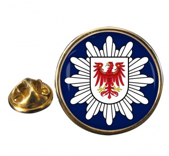 Polizei Brandenburg Round Pin Badge