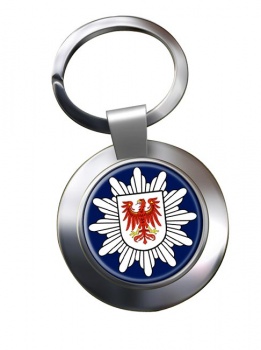 Polizei Brandenburg Chrome Key Ring