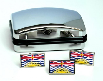 British Columbia (Canada) Flag Cufflink and Tie Pin Set