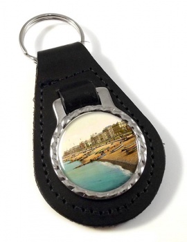 The Beach Herne Bay Leather Key Fob