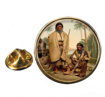 Bedouin Shepherds Round Pin Badge