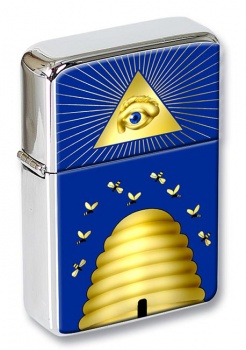 Beehive Masonic Symbol Flip Top Lighter