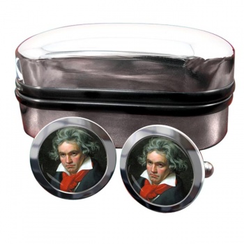 Ludwig van Beethoven Round Cufflinks