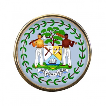 Belize Round Pin Badge