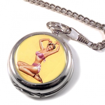 Bella Pin-up Girl Pocket Watch