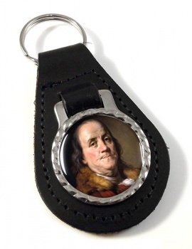 Benjamin Franklin Leather Key Fob