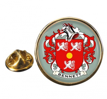 Bennett Coat of Arms Round Pin Badge