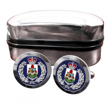 Bermuda Police Round Cufflinks