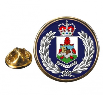 Bermuda Police Round Pin Badge
