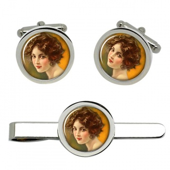 Bessie Love, Silent Movie Star Cufflink and Tie Clip Set