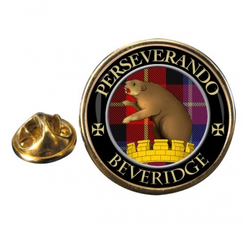 Beveridge Scottish Clan Round Pin Badge