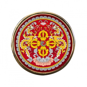 Bhutan Round Pin Badge