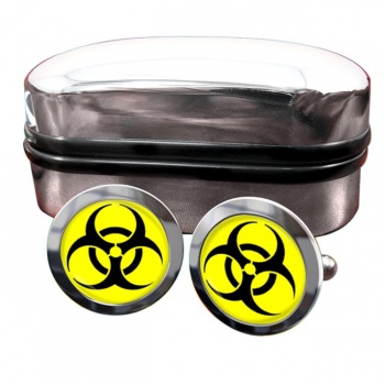 Biohazard Round Cufflinks