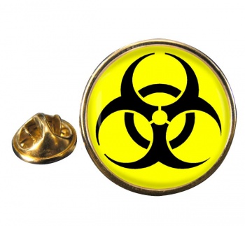 Biohazard Round Pin Badge