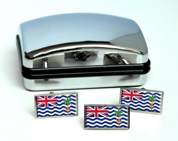British Indian Ocean Territory Flag Cufflink and Tie Pin Set