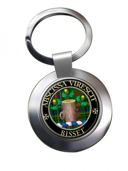 Bisset Scottish Clan Chrome Key Ring
