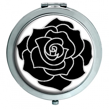 Black Rose Handbag Mirror