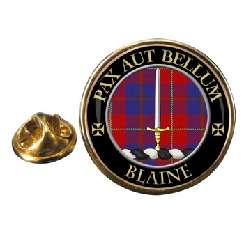 Blaine Scottish Clan Round Pin Badge