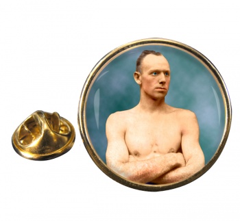 Bob Fitzsimmons Round Pin Badge