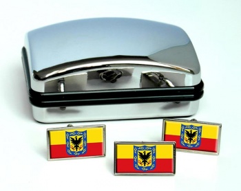 Bogotá (Colombia) Flag Cufflink and Tie Pin Set
