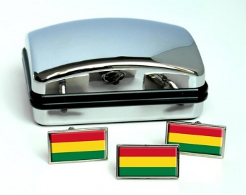 Bolivia Flag Cufflink and Tie Pin Set