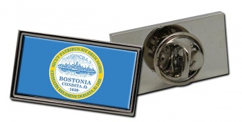 Boston MA Flag Pin Badge