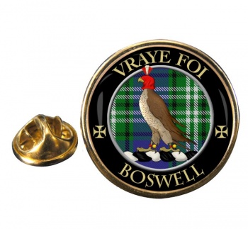 Boswell Scottish Clan Round Pin Badge