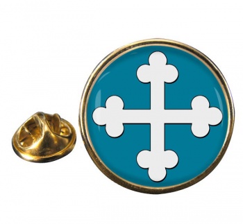 Bottony Cross Botonnee Round Pin Badge