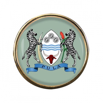 Botswana Round Pin Badge