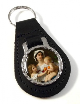 Oranges by Bouguereau Leather Key Fob