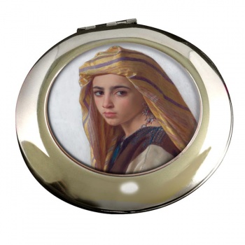 Pomegranate Girl by Bouguereau Round Mirror