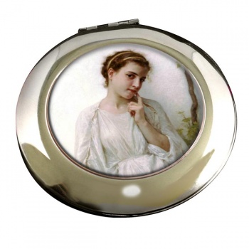 Reverie by Bouguereau Round Mirror