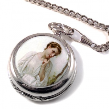 Reverie by Bouguereau Pocket Watch