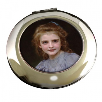 Daisies by Bouguereau Round Mirror