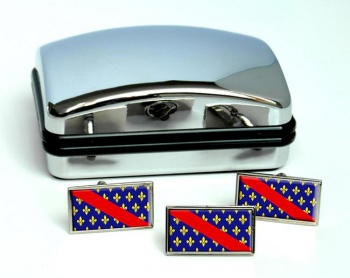 Bourbonnais (France) Flag Cufflink and Tie Pin Set