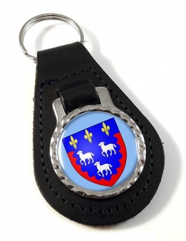 Bourges (France) Leather Key Fob