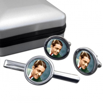 Al Bowlly Round Cufflink and Tie Clip Set