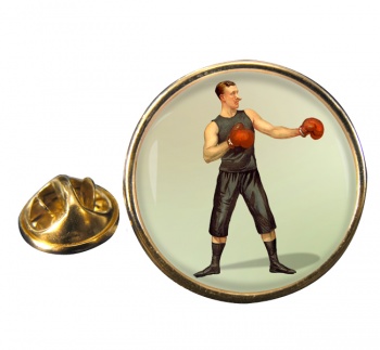 Boxing World Champion Round Pin Badge