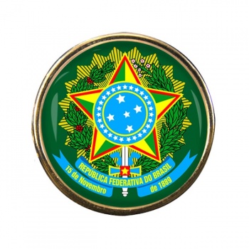 Brazil Brasil Round Pin Badge