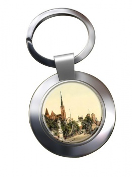 Breslau Cathedral Germany Chrome Key Ring