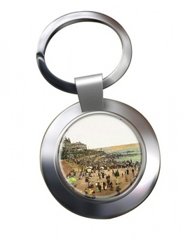 Bridlington Beach Chrome Key Ring