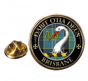 Brisbane Scottish Clan Round Pin Badge